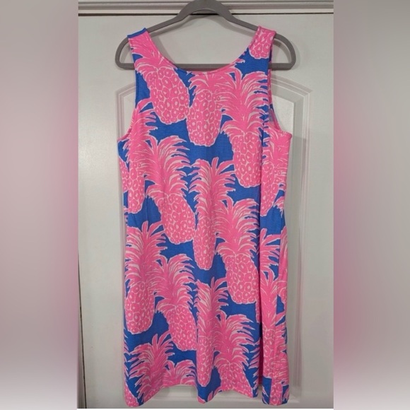 Lilly Pulitzer Dresses & Skirts - 💙 🩷 Lilly Pulitzer “Blue Haven Little Flamenco" Pineapple Kristen Dress XL